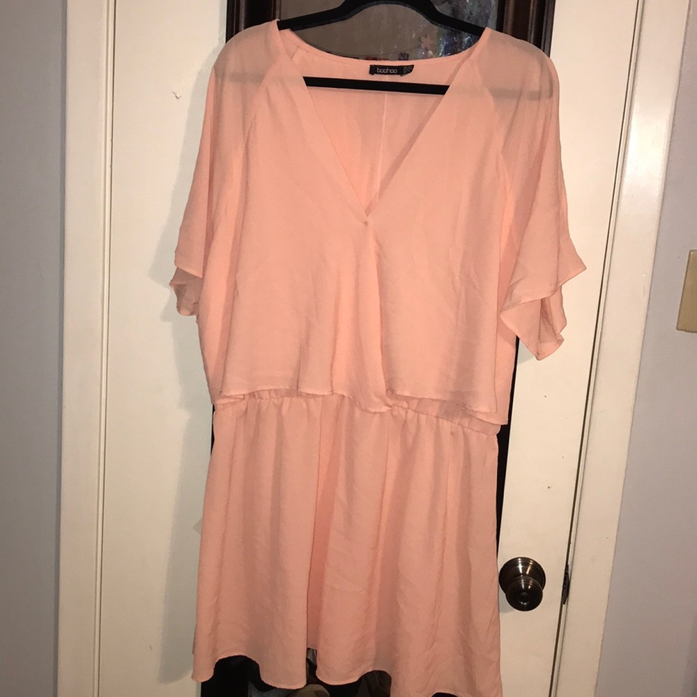 Boohoo Peach Mini Dress